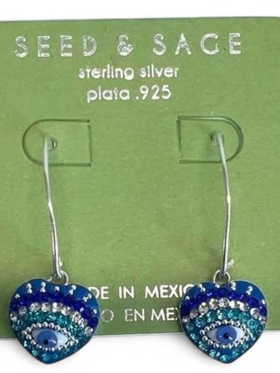 Evil Eye Collection - Earrings – Sage And Sapphire NWT Seed & Sage Blue Evil Eye Sterling Silver Earrings